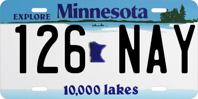MN license plate 126NAY