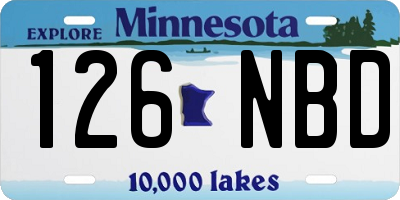 MN license plate 126NBD