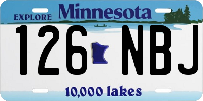 MN license plate 126NBJ