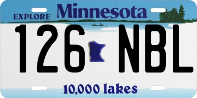 MN license plate 126NBL