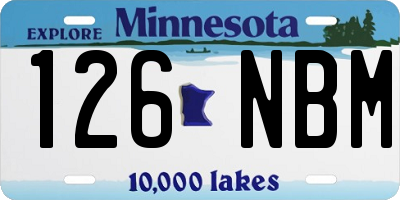 MN license plate 126NBM