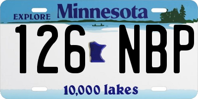 MN license plate 126NBP
