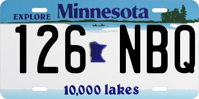 MN license plate 126NBQ