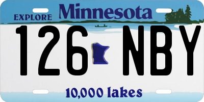 MN license plate 126NBY