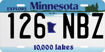 MN license plate 126NBZ