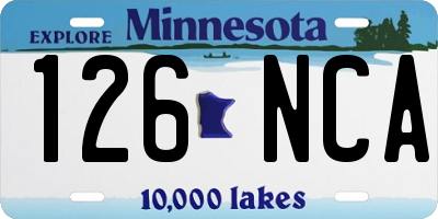 MN license plate 126NCA