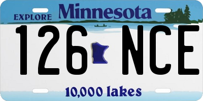MN license plate 126NCE