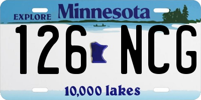 MN license plate 126NCG