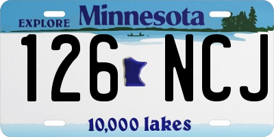 MN license plate 126NCJ