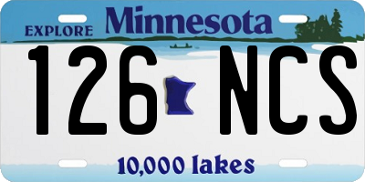 MN license plate 126NCS