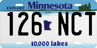 MN license plate 126NCT