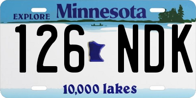 MN license plate 126NDK