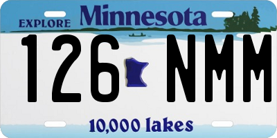 MN license plate 126NMM