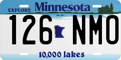 MN license plate 126NMO