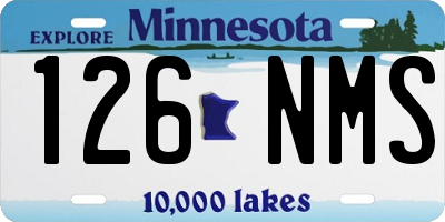 MN license plate 126NMS