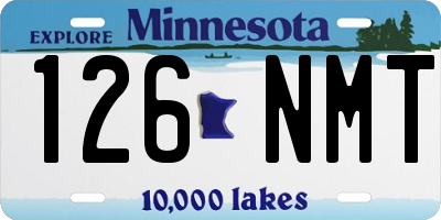 MN license plate 126NMT