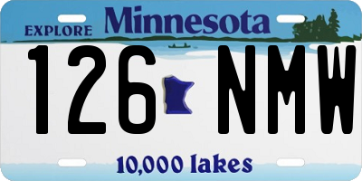 MN license plate 126NMW