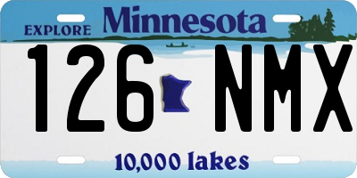 MN license plate 126NMX