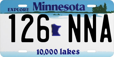 MN license plate 126NNA