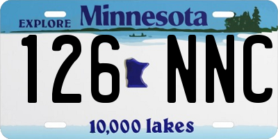 MN license plate 126NNC