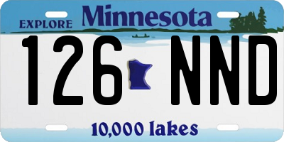MN license plate 126NND