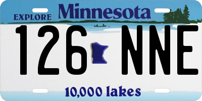 MN license plate 126NNE