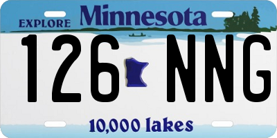 MN license plate 126NNG