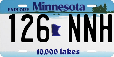 MN license plate 126NNH