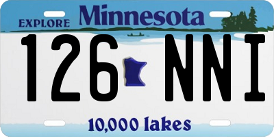 MN license plate 126NNI