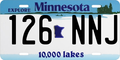 MN license plate 126NNJ