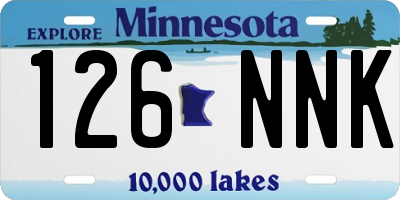MN license plate 126NNK