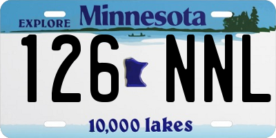 MN license plate 126NNL