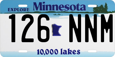MN license plate 126NNM