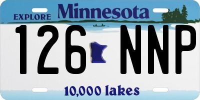 MN license plate 126NNP