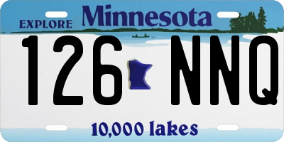 MN license plate 126NNQ