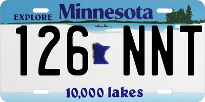 MN license plate 126NNT