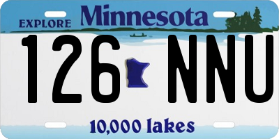 MN license plate 126NNU
