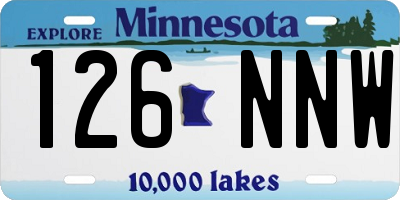 MN license plate 126NNW