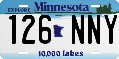 MN license plate 126NNY