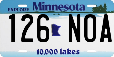 MN license plate 126NOA