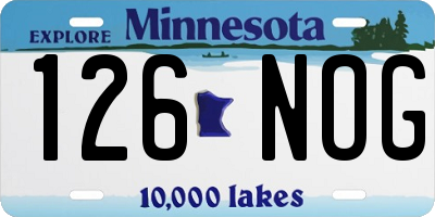 MN license plate 126NOG