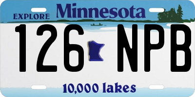 MN license plate 126NPB