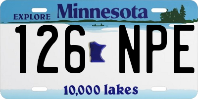 MN license plate 126NPE
