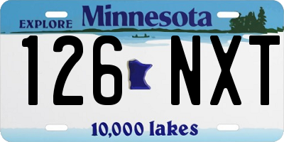 MN license plate 126NXT