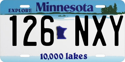 MN license plate 126NXY