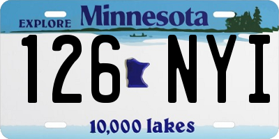 MN license plate 126NYI