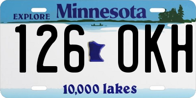 MN license plate 126OKH