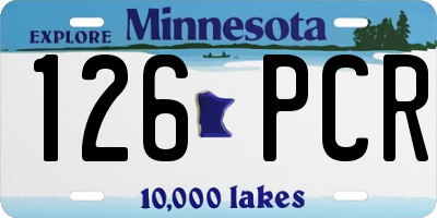 MN license plate 126PCR