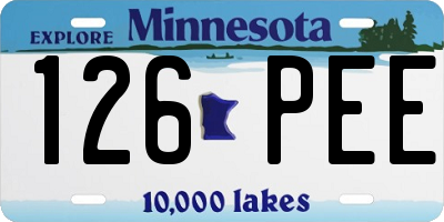 MN license plate 126PEE