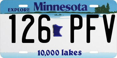 MN license plate 126PFV